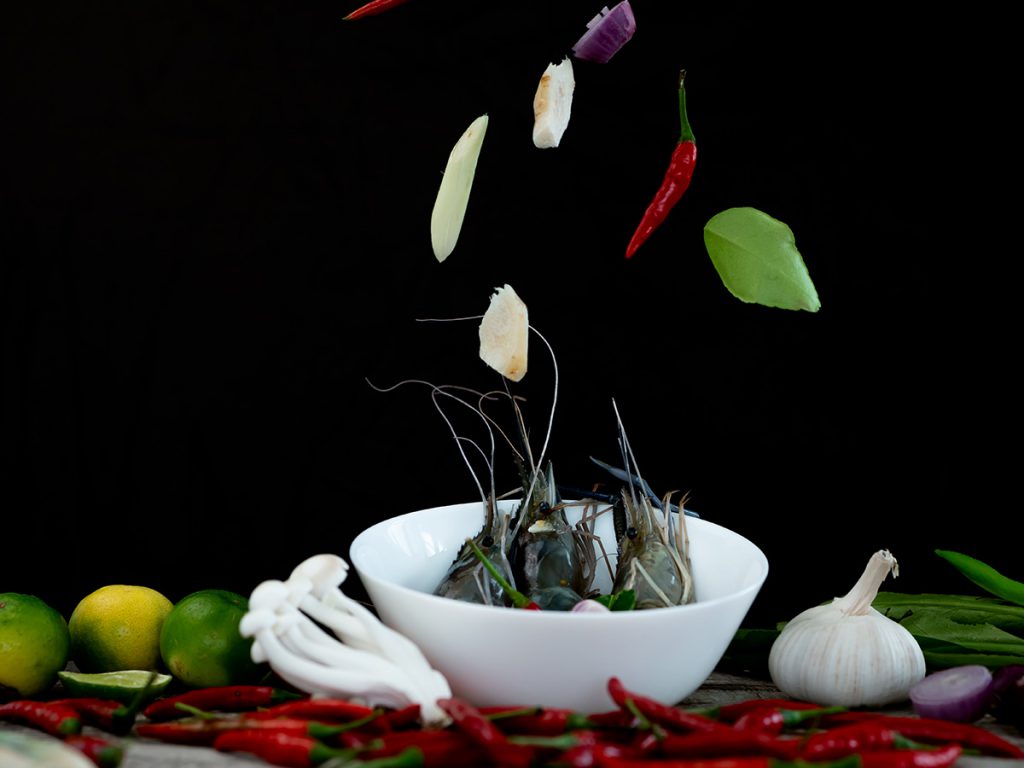 Tom Yum Goong or Spicy Shrimp Soup