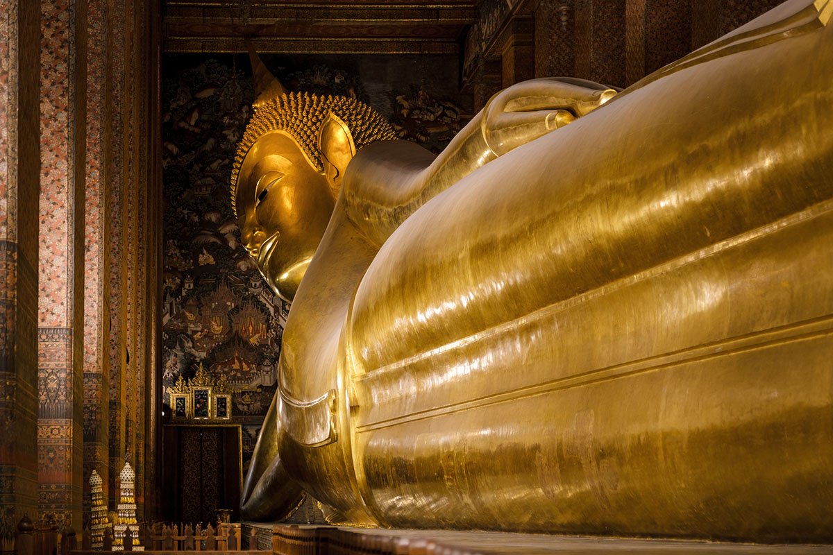 Wat Pho temple in Bangkok Thailand