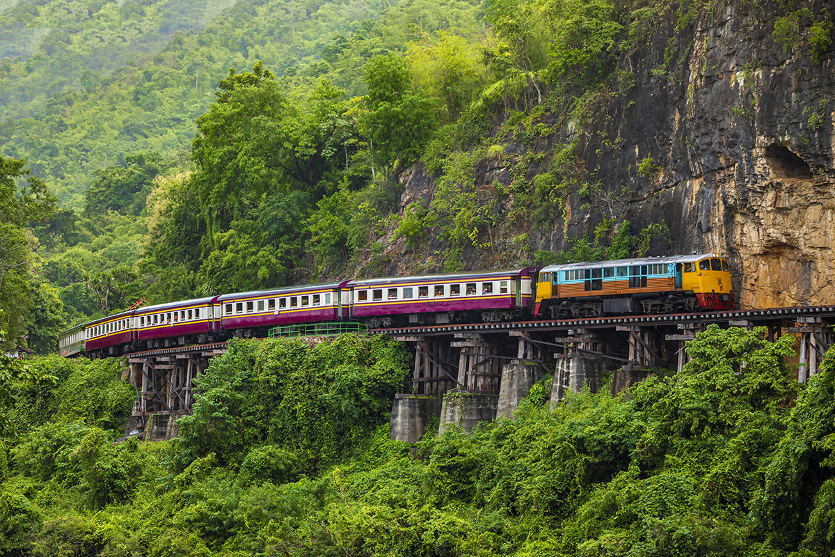 Death railway in Kanchanaburi, Thailand.