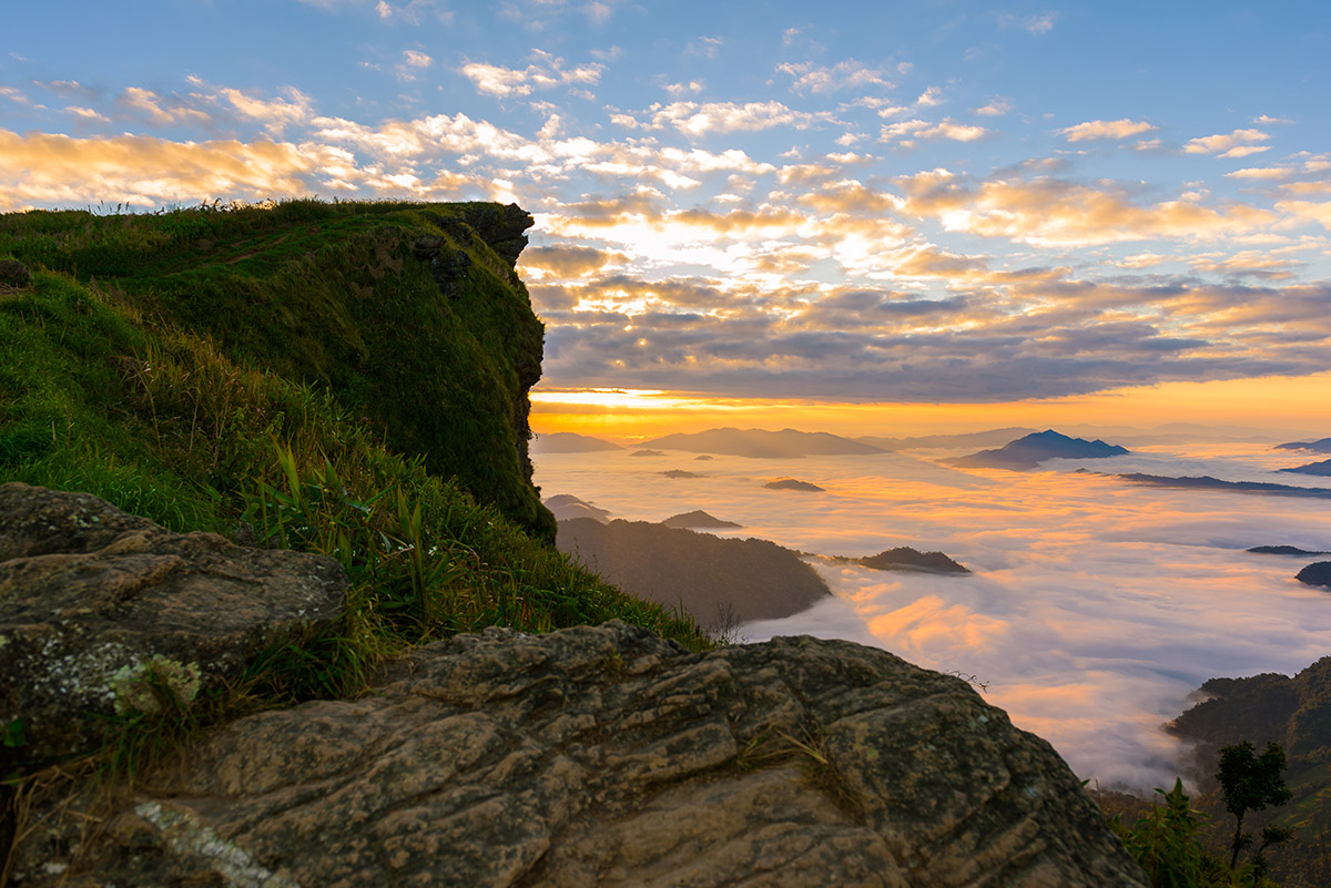 Phu Chi Fa, a mountain peak in Chiang Rai Province.
